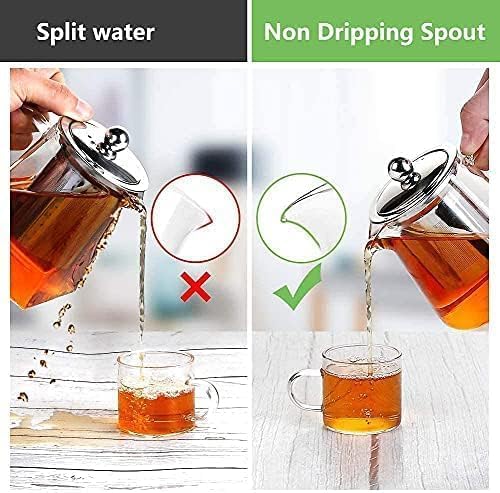 Round Glass Teapot with Infuser, 450ml, Stovetop Safe Borosilicate - Image 5