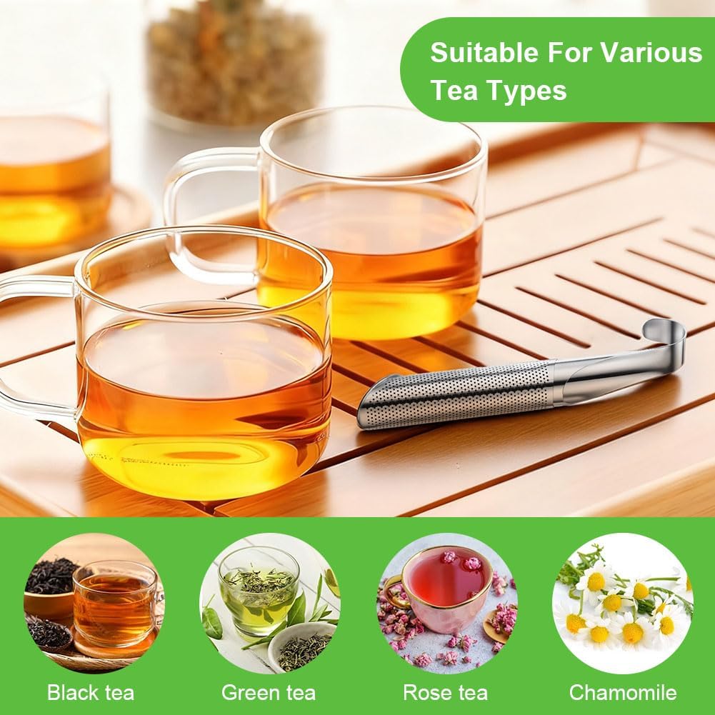 Tea Strainer, 2-Pack Stainless Steel Herb Infuser for Loose Tea, Herbs, or Spice – Fits Single Cup Brewers & Mugs - Image 3