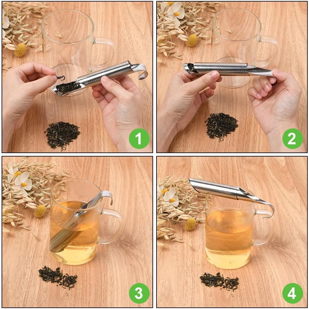 Tea Strainer, 2-Pack Stainless Steel Herb Infuser for Loose Tea, Herbs, or Spice – Fits Single Cup Brewers & Mugs - Image 4